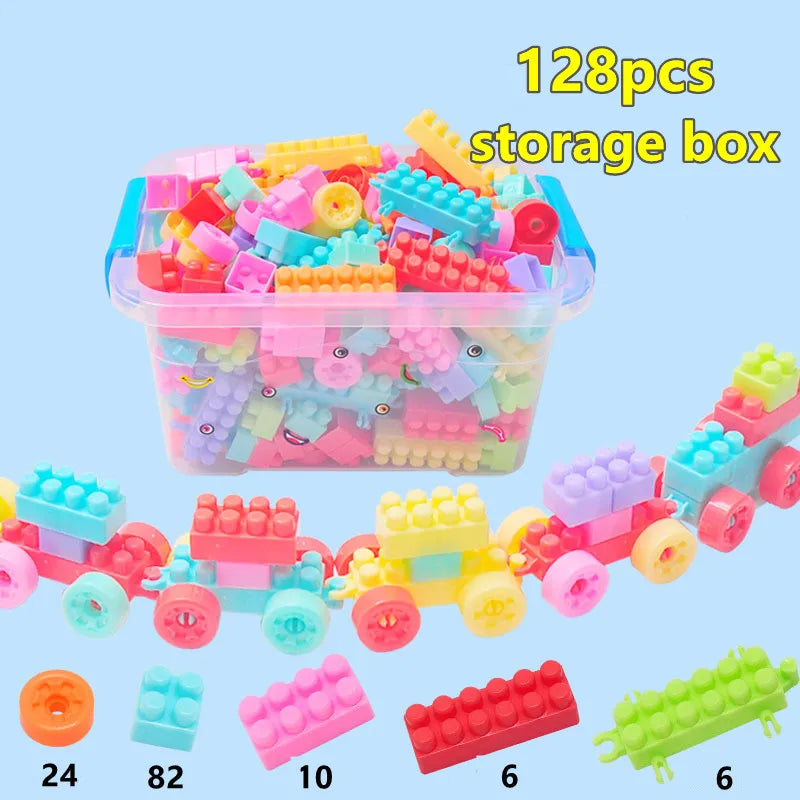 Klocki dla dzieci Baby Building Blocks 108 / 128 el. – Edukacyjne, Bezpieczne, DIY