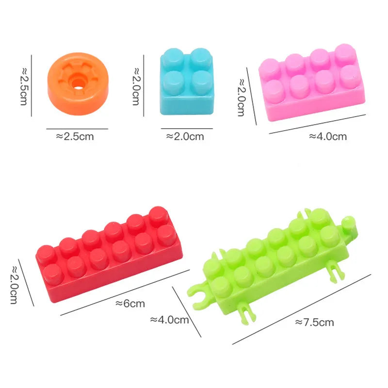 Klocki dla dzieci Baby Building Blocks 108 / 128 el. – Edukacyjne, Bezpieczne, DIY