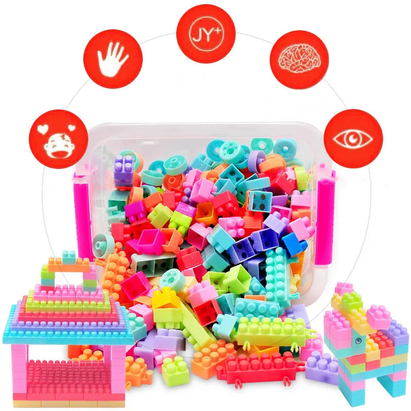 Klocki dla dzieci Baby Building Blocks 108 / 128 el. – Edukacyjne, Bezpieczne, DIY