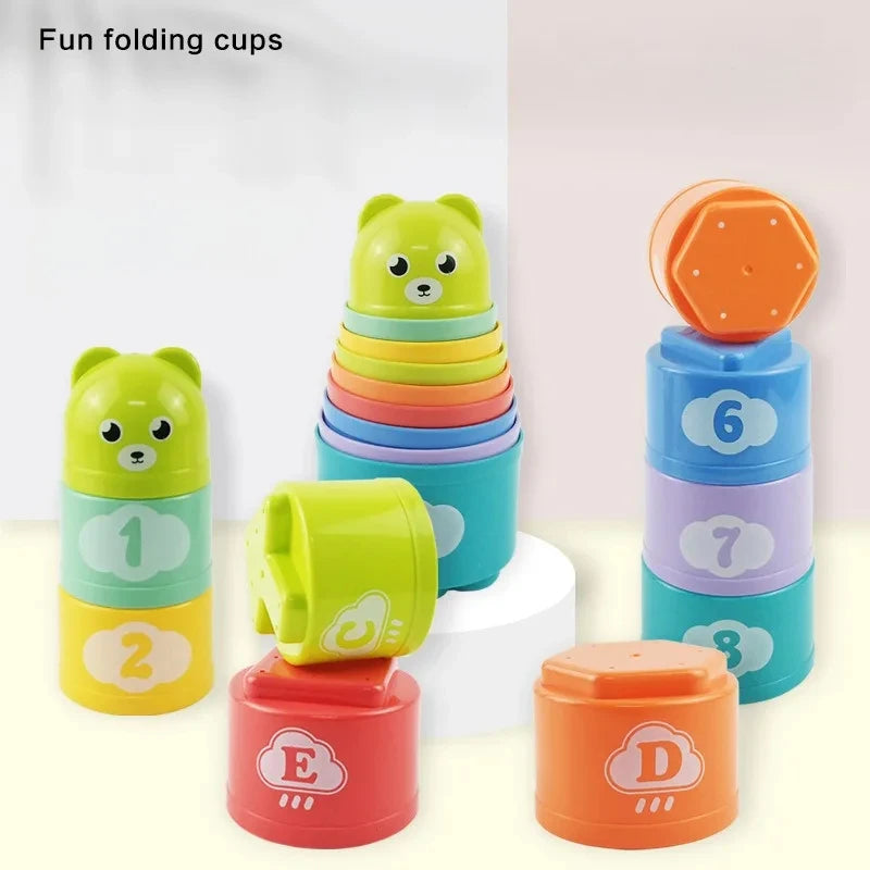 Gra Zręcznościowa dla Dzieci – Speed Stacking Cups, Edukacyjny Tor Wyścigowy i Puzzle