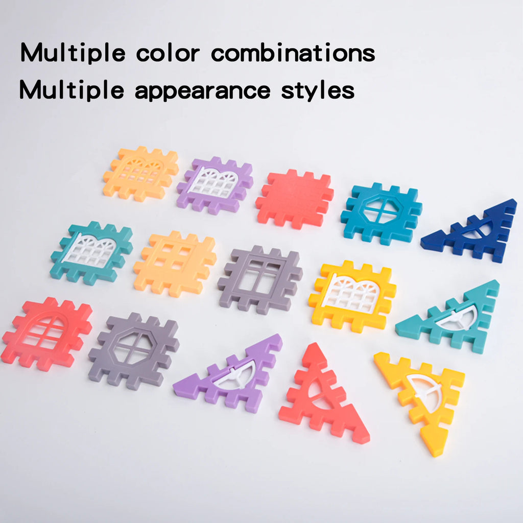 Duże Klocki Konstrukcyjne – Budowa Domu, Realistyczne Okna, Zestaw Edukacyjny dla Dzieci