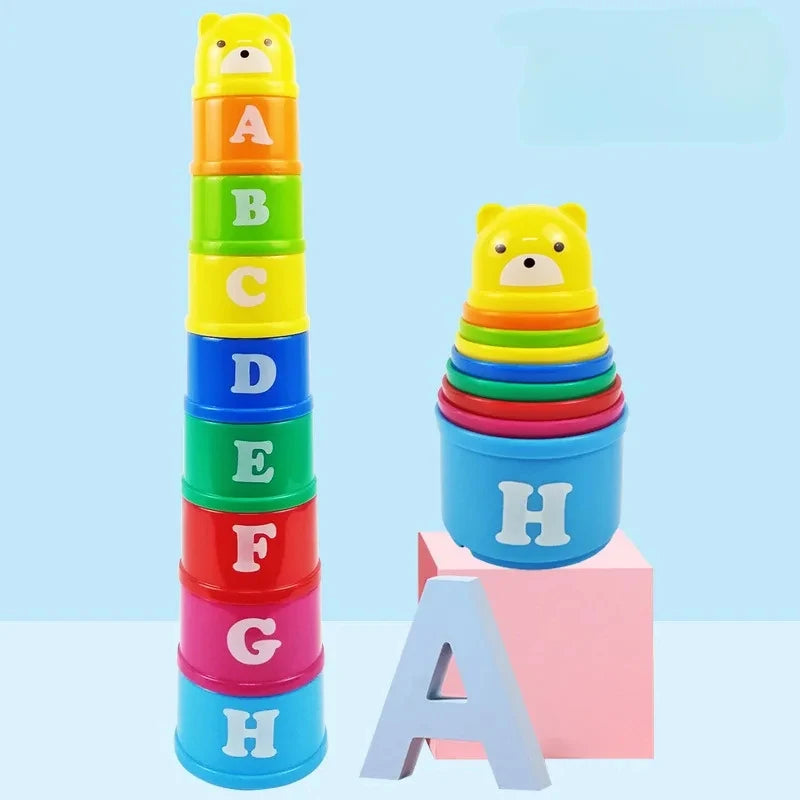 Gra Zręcznościowa dla Dzieci – Speed Stacking Cups, Edukacyjny Tor Wyścigowy i Puzzle